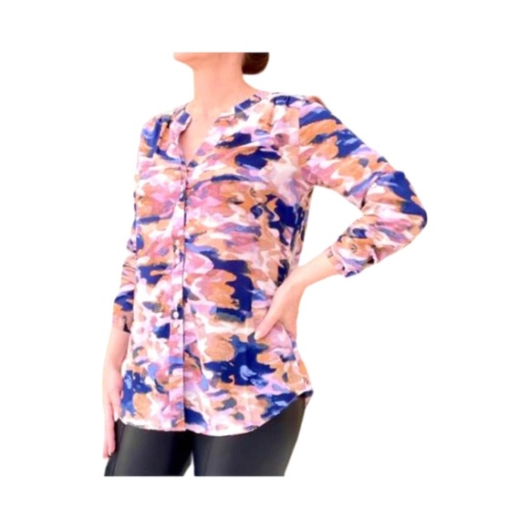 Zac and Rachel Multi-Colored Button Down Shirt - Picture 3 of 9